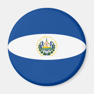 El Salvador Fisheye Flagga Magnet