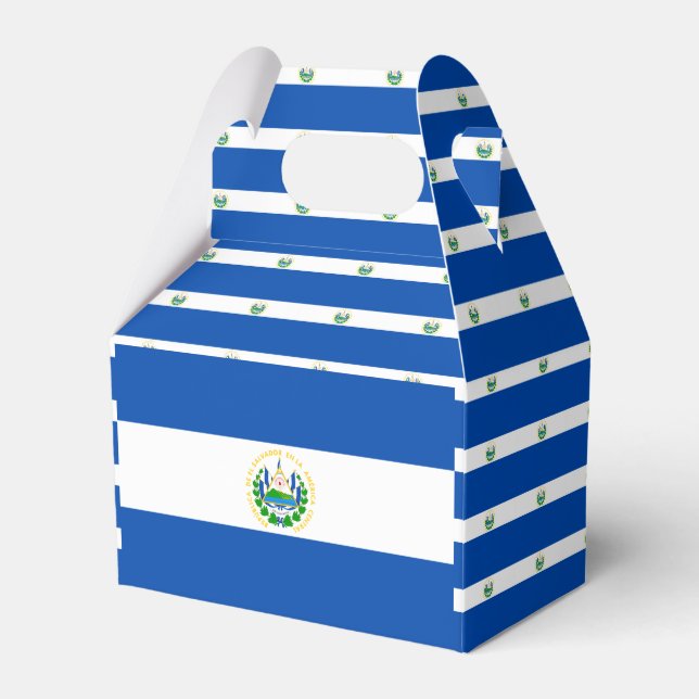 El Salvador flag Favor Box Presentaskar (Framsidan Sidan)