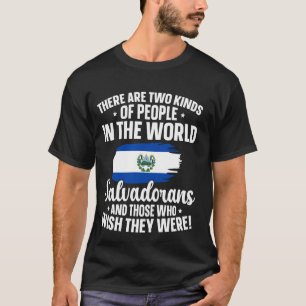 El Salvador Flagga 2 slag av personer i salvadoran T Shirt