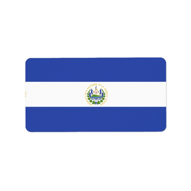 El Salvador flagga Adressetikett (Framsidan)