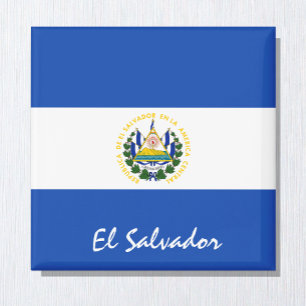 El Salvador flagga & America helgdag/sportfantaste Magnet