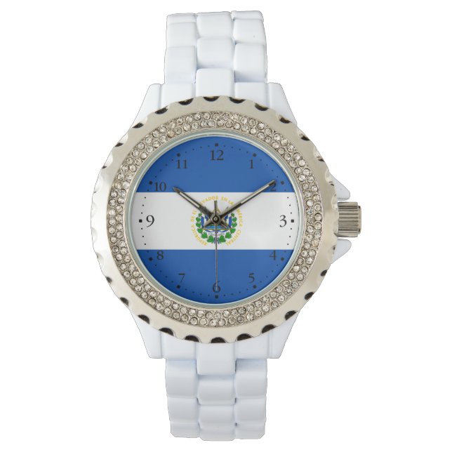 El Salvador Flagga Armbandsur (Framsida)