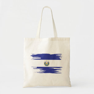 El Salvador Flagga Brush Art Tygkasse