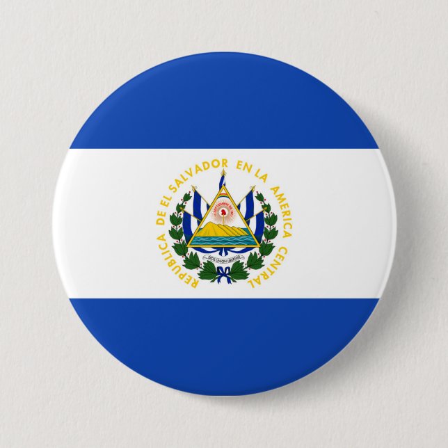 El Salvador Flagga Button Knapp (Framsida)