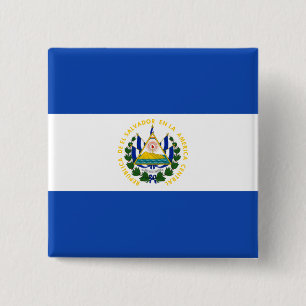 El Salvador Flagga Button Knapp