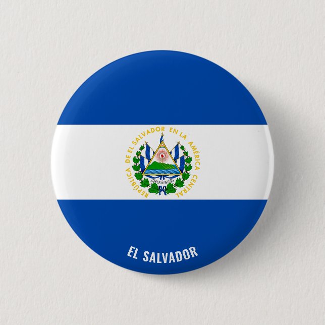 El Salvador Flagga Charming Patriotic Knapp (Framsida)