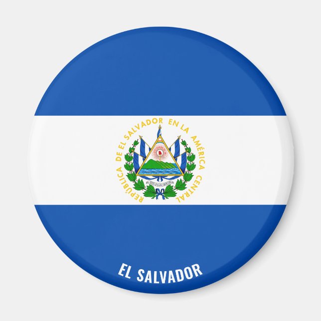 El Salvador Flagga Charming Patriotic Magnet (Framsidan)