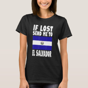 El Salvador Flagga Design Om borttappaden skickar  T Shirt