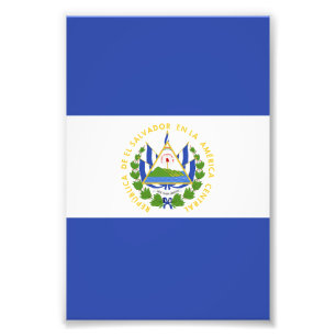 El Salvador flagga Fototryck