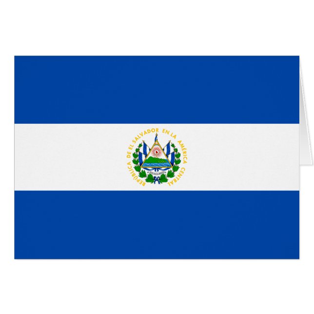 El Salvador Flagga Hälsningskort (Framsidan Horizontal)