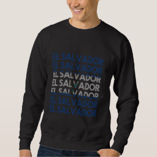 El Salvador Flagga Hispanic Heritage Month Kids Bo Lång Ärmad Tröja
