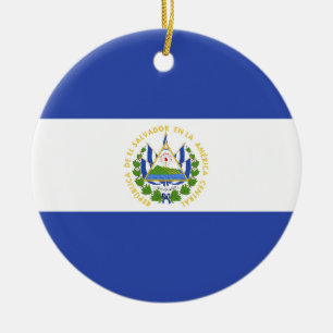 El Salvador flagga Julgransprydnad Keramik