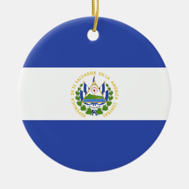 El Salvador flagga Julgransprydnad Keramik (Framsidan)