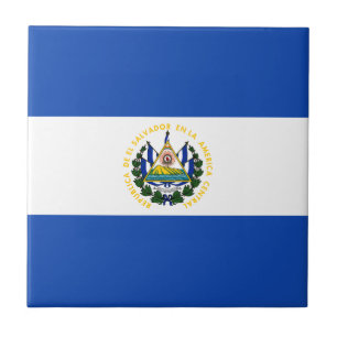 El Salvador flagga Kakelplatta