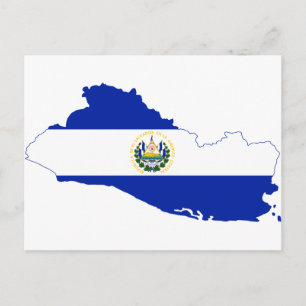 El Salvador Flagga karta SV Vykort
