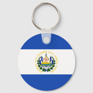 El Salvador Flagga Keychain Nyckelring