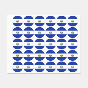 El Salvador flagga Klistermärke