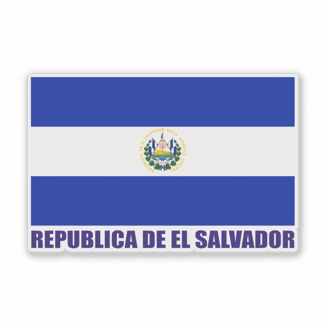 El Salvador Flagga Klistermärken (Framsida)