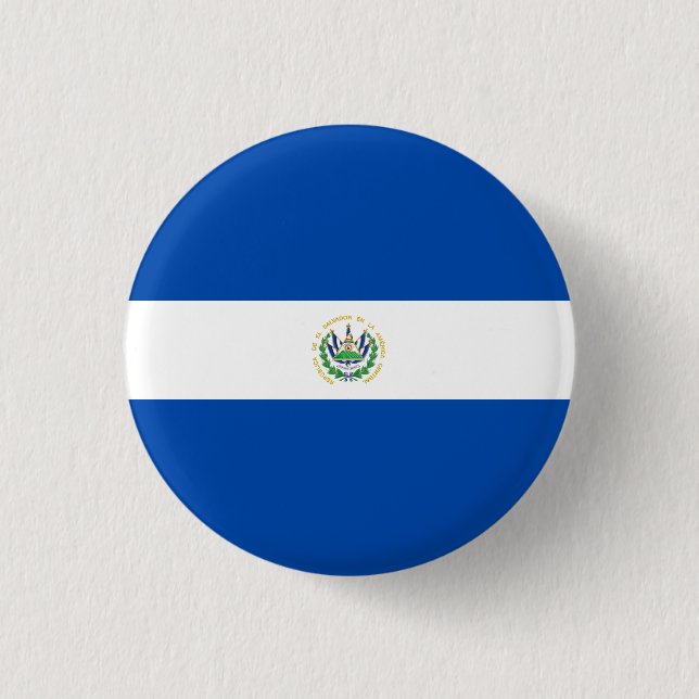 El Salvador Flagga Knapp (Framsida)