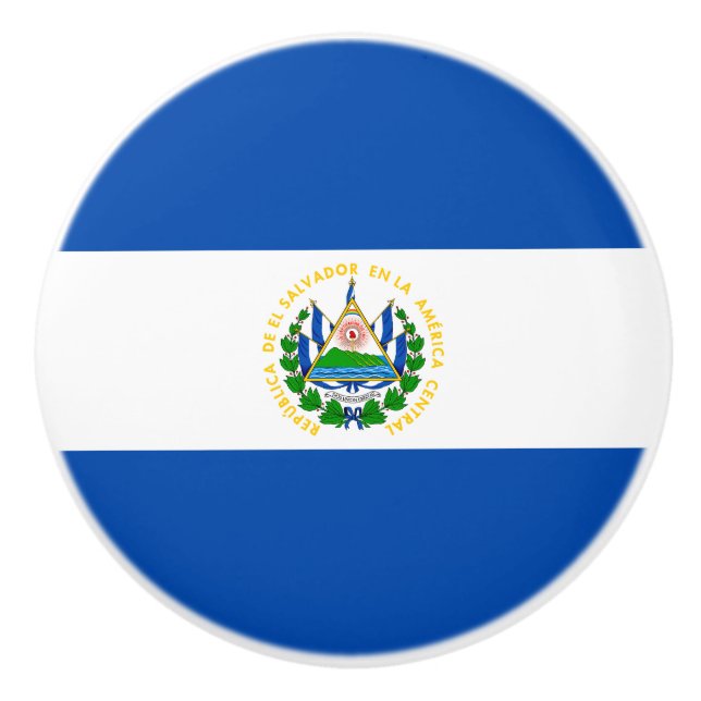 El Salvador Flagga Knopp (Framsidan)