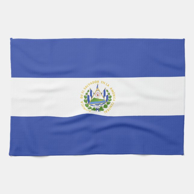 El Salvador flagga Kökshandduk (Horisontell)