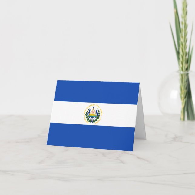 El Salvador Flagga Kort (Framsida)