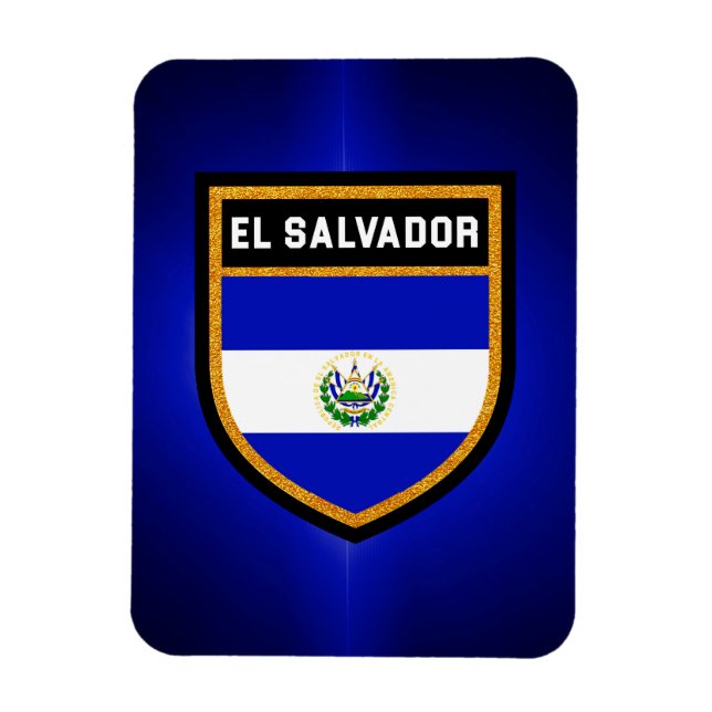 El Salvador Flagga Magnet (Vertikal)