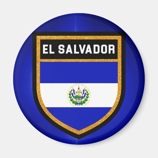 El Salvador Flagga Magnet (Framsidan)