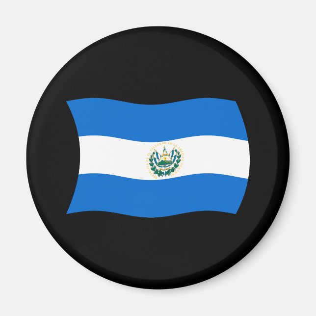 El Salvador Flagga Magnet (Framsidan)