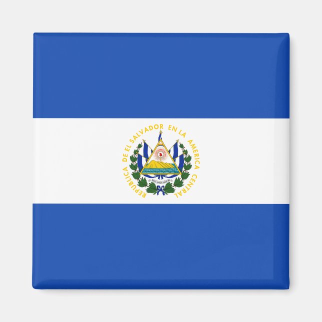 El Salvador Flagga Magnet (Framsidan)