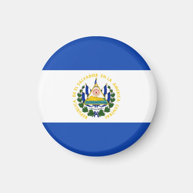 El Salvador Flagga Magnet (Framsidan)