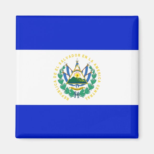 El Salvador flagga Magnet (Framsidan)
