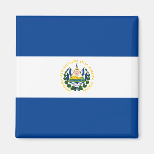 El Salvador Flagga Magnet (Framsidan)