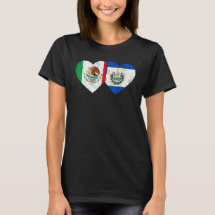 El Salvador Flagga Mexikanska salvadoran Roots Her T Shirt