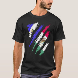 El Salvador Flagga Mexiko Grown Patriot Land Stri T Shirt