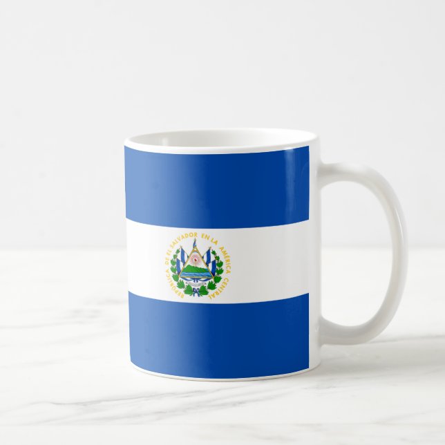 El Salvador Flagga Mugg: Fira era rötter Kaffemugg (Höger)