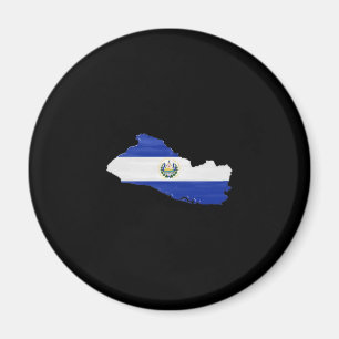 El Salvador flagga och karta Magnet