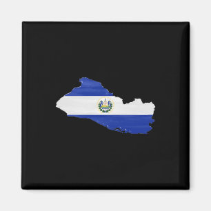 El Salvador flagga och karta Magnet