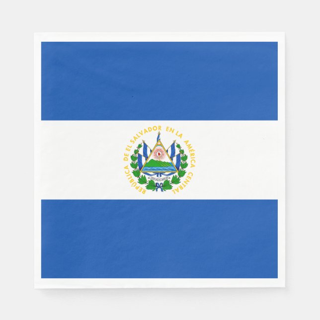 El Salvador Flagga Pappersservett (Framsidan)