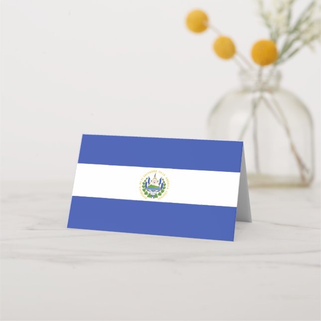El Salvador flagga Placeringskort (Framsida)