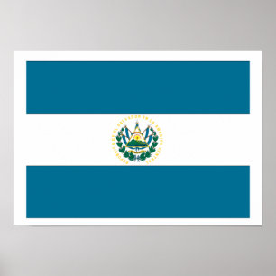 El Salvador flagga Poster