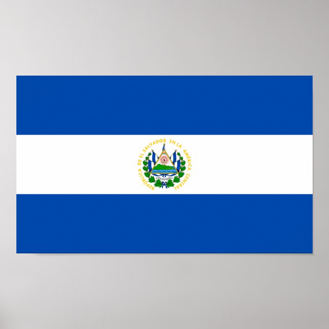 El Salvador Flagga Poster (Framsidan)
