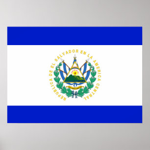 El Salvador flagga Poster