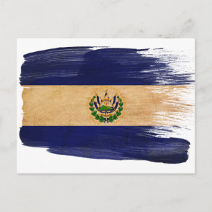 El Salvador Flagga Postkort Vykort