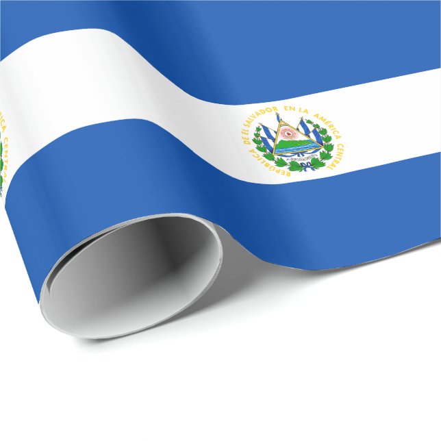 El Salvador Flagga Presentpapper (Rullad Hörn)
