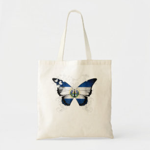 El Salvador Flagga Shirt Butterfly Graphic Tygkasse