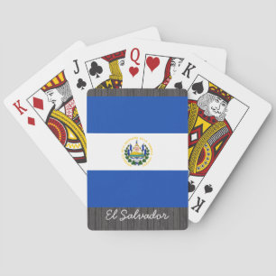 El Salvador flagga som leker kort Casinokort