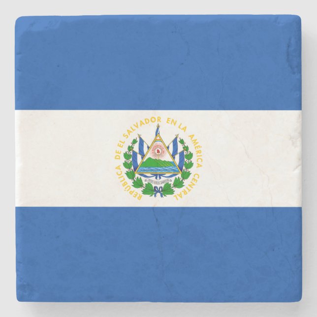 El Salvador Flagga Stenunderlägg (Framsidan)