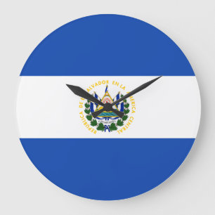El Salvador Flagga Stor Klocka