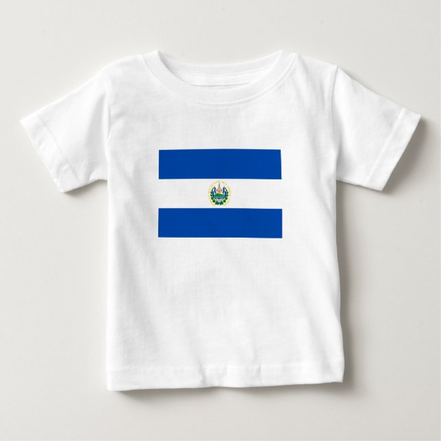 El Salvador Flagga T Shirt (Framsida)